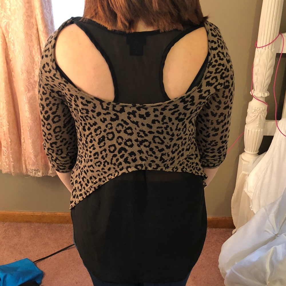 Cheetah print blouse